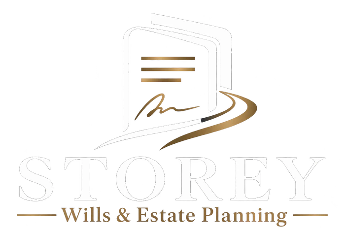 Storey Wills & Estate Planning logo in white